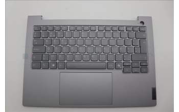 Lenovo 5CB1P00874 C-Cover with keyboard, Belgian, Arctic Grey, Backlight, UK