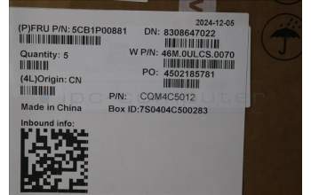 Lenovo 5CB1P00881 C-Cover with keyboard, French Arabic, Arctic Grey, Backlight, UK