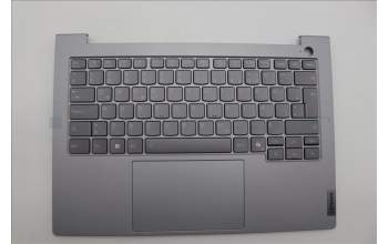 Lenovo 5CB1P00887 C-Cover with keyboard, Icelandic, Arctic Grey, Backlight, UK