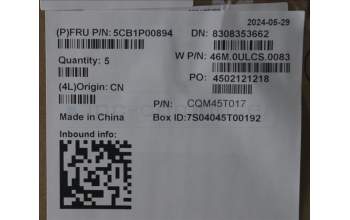 Lenovo 5CB1P00894 C-Cover with keyboard,Russian,Arctic Grey,Backlight