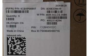 Lenovo 5CB1P00897 C-Cover with keyboard,Switzerland,Arctic Grey,Backlight