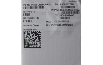 Lenovo 5CB1P00935 C-Cover with keyboard, Belgian, Arctic Grey, Backlight, UK