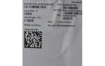 Lenovo 5CB1P00938 C-Cover with keyboard, Czech Slovakian, Arctic Grey, Backlight, UK