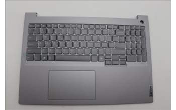 Lenovo 5CB1P00945 C-Cover with keyboard, Greek, Arctic Grey, Backlight, US