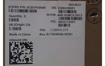 Lenovo 5CB1P00946 C-Cover with keyboard,Hebrew,Arctic Grey,Backlight