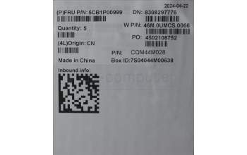 Lenovo 5CB1P00999 C-Cover with keyboard, Czech Slovakian, Arctic Grey, Backlight, UK