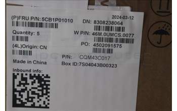 Lenovo 5CB1P01010 C-Cover with keyboard, Italian, Arctic Grey, Backlight, UK