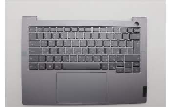 Lenovo 5CB1P01121 C-Cover with keyboard, Bulgarian, Arctic Grey, Backlight, UK