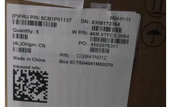 Lenovo 5CB1P01137 C-Cover with keyboard,Nordic,Arctic Grey,Backlight