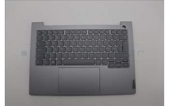 Lenovo 5CB1P01137 C-Cover with keyboard, Nordic, Arctic Grey, Backlight, UK