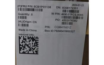 Lenovo 5CB1P01138 C-Cover with keyboard, Portuguese, Arctic Grey, Backlight, UK