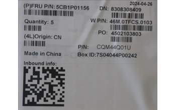 Lenovo 5CB1P01156 C-Cover with keyboard,French,Arctic Grey,Non_Backlight