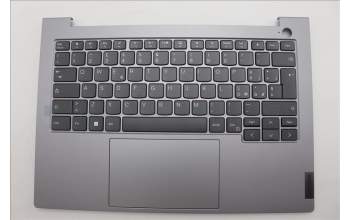 Lenovo 5CB1P01343 C-Cover with keyboard, Italian, Arctic Grey, Non-Backlight, UK