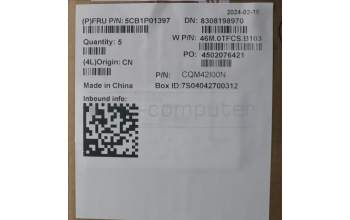 Lenovo 5CB1P01397 C-Cover with keyboard, French, Arctic Grey, Non-Backlight, US