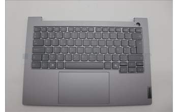 Lenovo 5CB1P27047 C-Cover with keyboard, Belgian, Arctic Grey, Backlight, UK