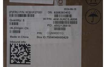 Lenovo 5CB1P27051 C-Cover with keyboard,English,Arctic Grey,Backlight