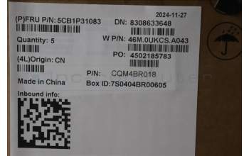 Lenovo 5CB1P31083 C-Cover with keyboard,German,Arctic Grey