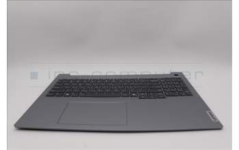 Lenovo 5CB1P31113 C-Cover with keyboard, Greek, Arctic Grey, Backlight, US