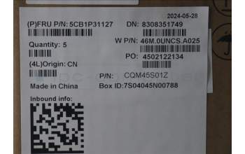 Lenovo 5CB1P31127 C-Cover with keyboard,Switzerland,Arctic Grey,Backlight