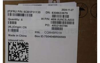 Lenovo 5CB1P31135 C-Cover with keyboard, Belgian, Arctic Grey, UK