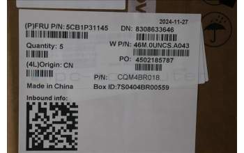 Lenovo 5CB1P31145 C-Cover with keyboard, German, Arctic Grey, UK