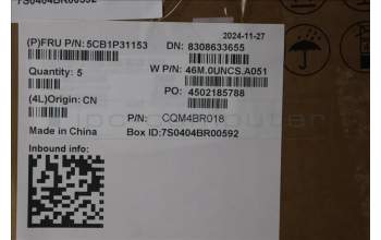 Lenovo 5CB1P31153 C-Cover with keyboard, Nordic, Arctic Grey, UK