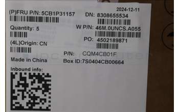 Lenovo 5CB1P31157 C-Cover with keyboard, Spanish, Arctic Grey