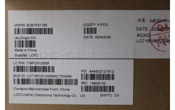 Lenovo 5CB1P31190 C-Cover with keyboard, Hebrew, Storm Grey, w/Screw, US