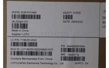 Lenovo 5CB1P31490 C-Cover with keyboard, Arabic, Arctic Grey, US