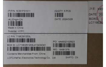 Lenovo 5CB1P31511 C-Cover with keyboard, Russian, Arctic Grey, US