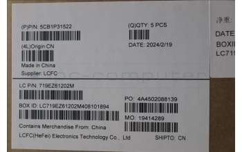 Lenovo 5CB1P31522 C-Cover with keyboard, Belgian, Arctic Grey, UK