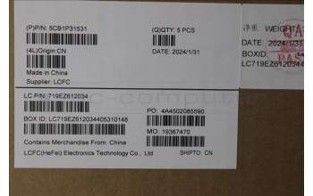 Lenovo 5CB1P31531 C-Cover with keyboard, German, Arctic Grey, UK