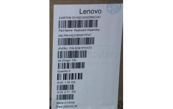 Lenovo 5CB1P31573 C-Cover with keyboard, Russian, Arctic Grey, US