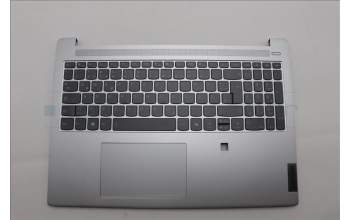 Lenovo 5CB1P33460 C-Cover with keyboard, German, Cloud Grey, Backlight, FingerPrint, UK