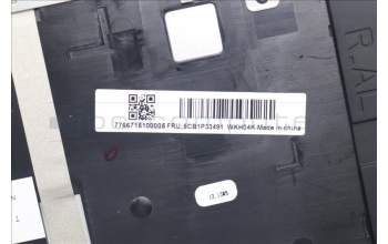 Lenovo 5CB1P33491 C-Cover with keyboard, German, Cloud Grey, Backlight, Non-Fingerprint, UK