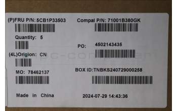 Lenovo 5CB1P33503 C-Cover with keyboard, English, Abyss Blue, Backlight, FingerPrint, US