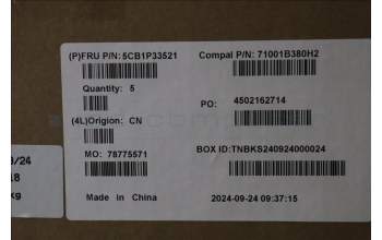 Lenovo 5CB1P33521 C-Cover with keyboard, French, Abyss Blue, Backlight, FingerPrint, US