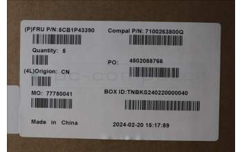 Lenovo 5CB1P43390 C-Cover with keyboard, Arabic, White Backlight, US