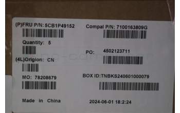 Lenovo 5CB1P49152 C-Cover with keyboard,Nordic,Cloud Grey,Backlight,Non_Fingerprint