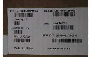 Lenovo 5CB1P49183 C-Cover with keyboard, Nordic, Abyss Blue, Backlight, FingerPrint, UK