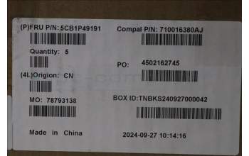 Lenovo 5CB1P49191 C-Cover with keyboard, Switzerland, Abyss Blue, Backlight, FingerPrint, UK