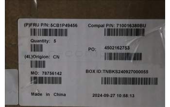 Lenovo 5CB1P49456 C-Cover with keyboard, UK English, Cloud Grey, Non_Backlight, FingerPrint