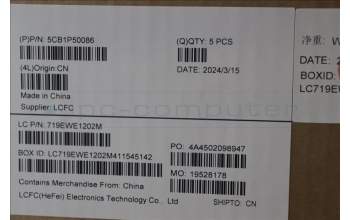 Lenovo 5CB1P50086 C-Cover with keyboard, Belgian, Onyx Grey, UK