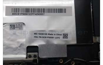 Lenovo 5CB1P50091 C-Cover with keyboard, US English Euro, Onyx Grey, US