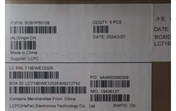 Lenovo 5CB1P50128 C-Cover with keyboard, German, Grey, RGB Backlight, UK