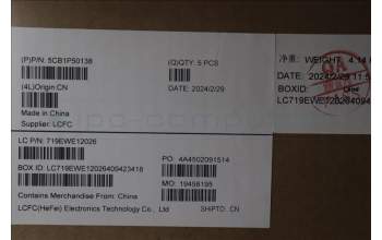 Lenovo 5CB1P50138 C-Cover with keyboard, Portuguese, Grey, RGB Backlight, UK