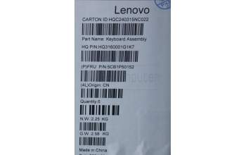 Lenovo 5CB1P50152 C-Cover with keyboard, Czech Slovakian, Luna Grey, Non-Fingerprint, UK