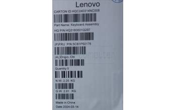 Lenovo 5CB1P50176 Tastatur inkl. Topcase ASM UK H 83CV NFP LG