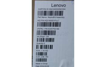 Lenovo 5CB1P50184 Tastatur inkl. Topcase ASM ENG H83E2 TT PST