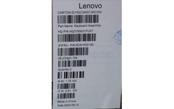 Lenovo 5CB1P50195 Tastatur inkl. Topcase ASM JPN H83E2 TT PST